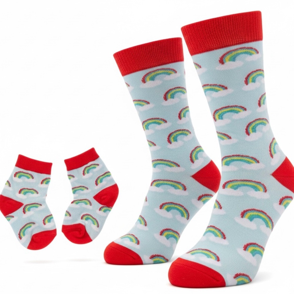 NWT - BELLAS - MOMMY &  LIL’ SWEETHEART SET 🌈 colorful, rainbow socks